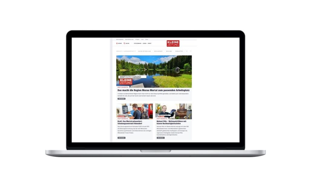 Kleine Zeitung Kraft das Murtal Bildschirm 1