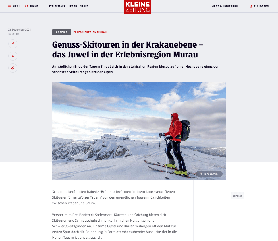 Kleine Zeitung Advertorial