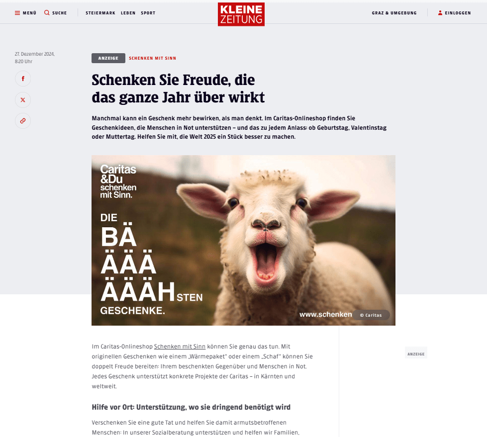 Kleine Zeitung Advertorial4