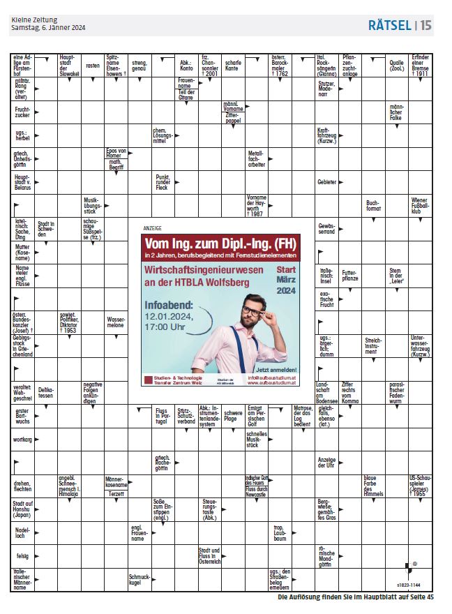 Kleine Zeitung Kleine Zeitung Raetselseite 1