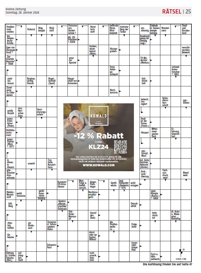 Kleine Zeitung Kleine Zeitung Raetselseite 3