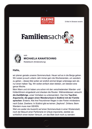 Kleine Zeitung Mockups Familiensache
