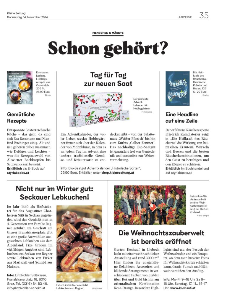 Kleine Zeitung Beispielseite Schon gehoert 3