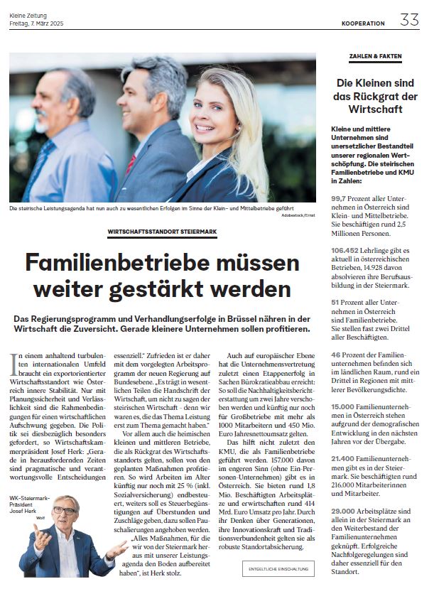 Kleine Zeitung 1 1 Seite Kooperation